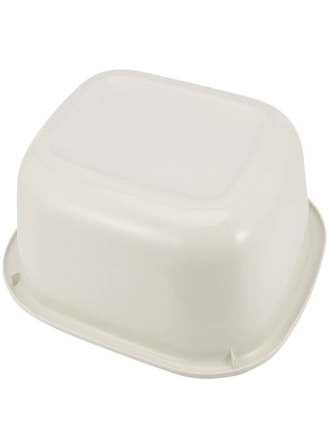 MOUYAT 4 Pack 13L Plastic Wash Basin, 14 Quart Plastic Commercial Bus Box, Rectangular Wash Tub Basin, Beige Dish Pans for Washing Dish, Sink, Cleaning Supplies - Image 4
